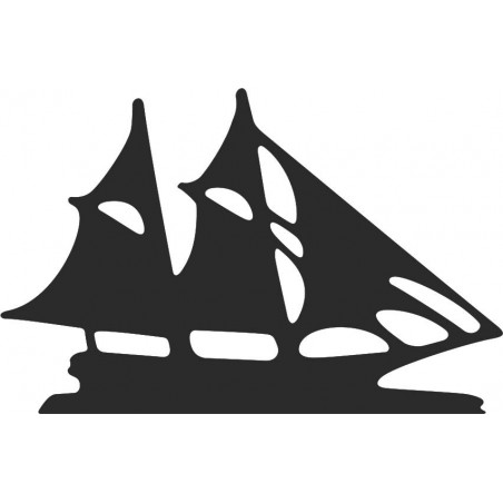 Geschnitztes Bild an der Wand eines hölzernen Segelbootes - MARINER | SENTOP