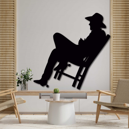 Elegantes Holzbild an der Wand - COWBOY | SENTOP