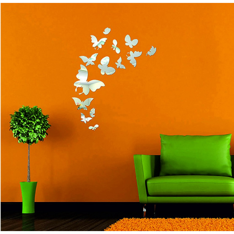 Dekorative Spiegel. Spiegel Wandaufkleber, als Bild oder Dekoration, 3d Acryl Aufkleber