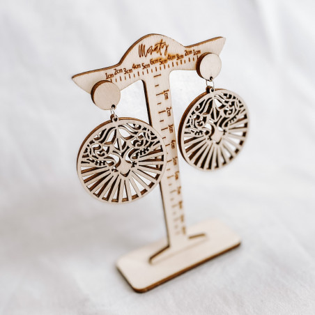 Natürlich Ohrhänger aus Holz LILIEN - MONATY | SENTOP