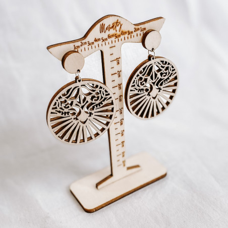 Natürlich Ohrhänger aus Holz LILIEN - MONATY | SENTOP