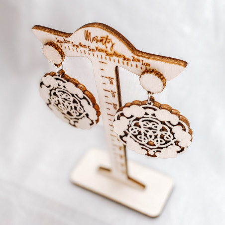 Natürlich Ohrhänger aus Holz AURORA - MONATY | SENTOP