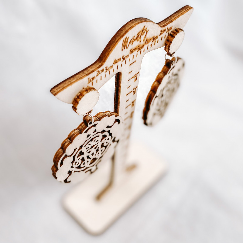 Natürlich Ohrhänger aus Holz AURORA - MONATY |...