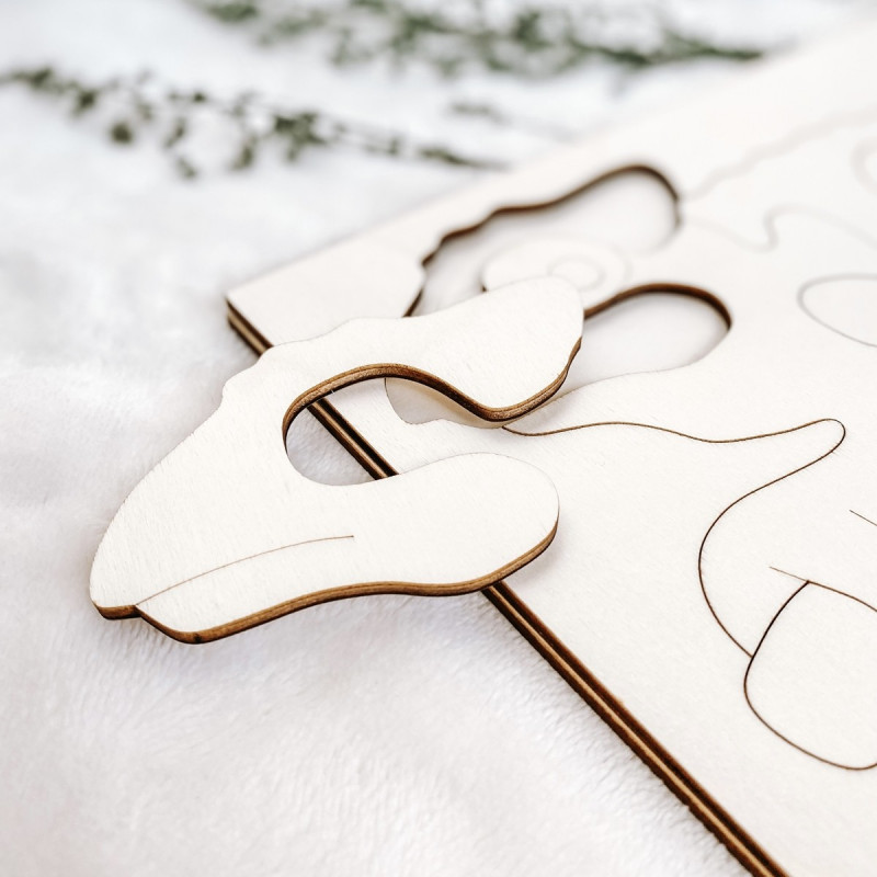 Montessori-Einlage aus Holz für Kinder -...