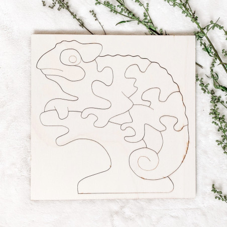 Montessori-Einlage aus Holz für Kinder - CHAMÄLEON | SENTOP