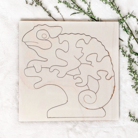 Montessori-Einlage aus Holz für Kinder - CHAMÄLEON | SENTOP