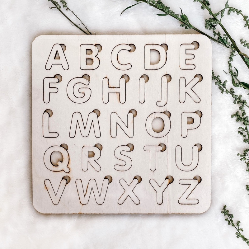 Montessori-Einsatz aus Holz für Kinder -...