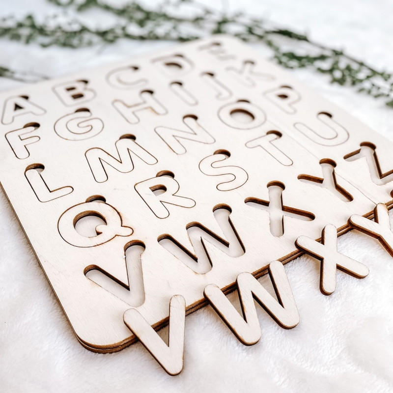 Montessori-Einsatz aus Holz für Kinder -...