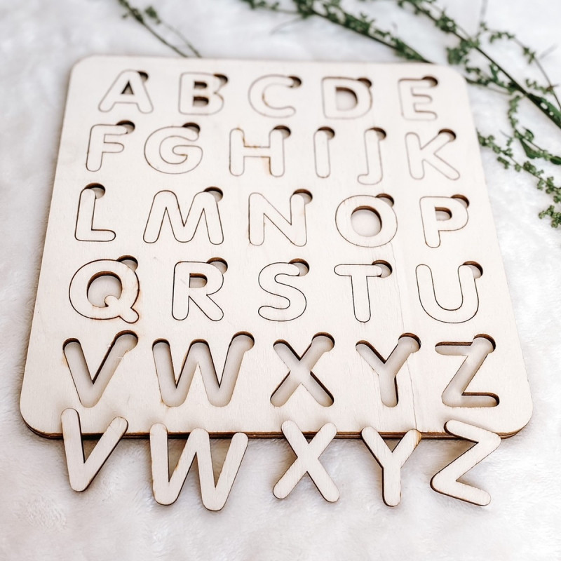 Montessori-Einsatz aus Holz für Kinder -...