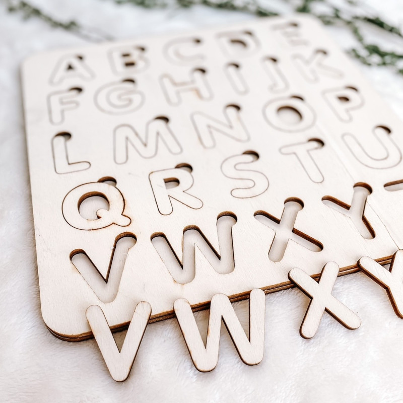 Montessori-Einsatz aus Holz für Kinder -...