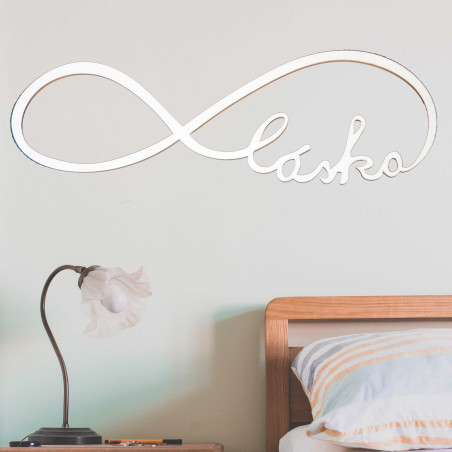 Holzinschrift. Ewige Liebe. Größe: 500 x 164 mm