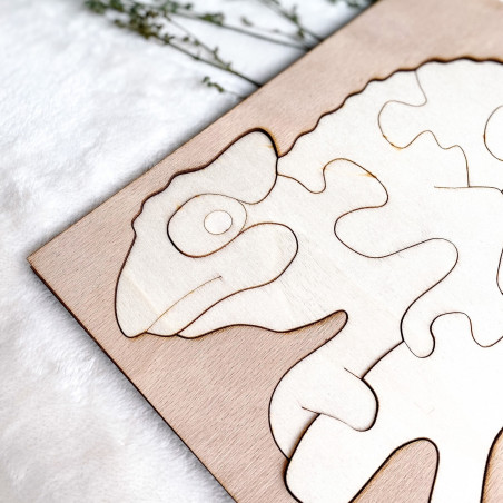 Zweifarbiger Montessori-Einlage aus Holz für Kinder - CHAMÄLEON PAPPEL | SENTOP