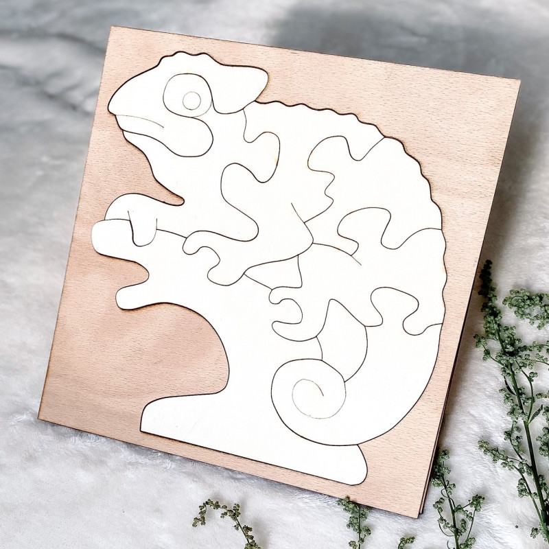 Zweifarbiger Montessori-Einlage aus Holz für...