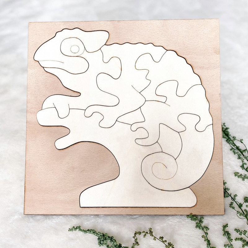 Zweifarbiger Montessori-Einlage aus Holz für...