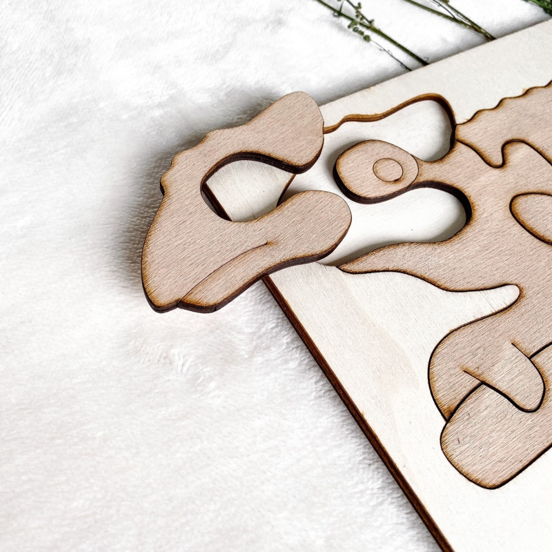 Zweifarbiger Montessori-Einlage aus Holz für...