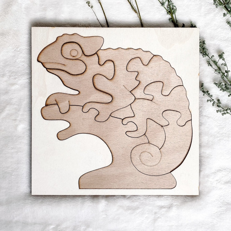 Zweifarbiger Montessori-Einlage aus Holz für...