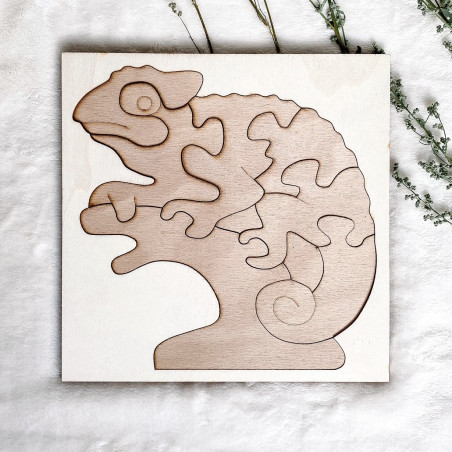 Zweifarbiger Montessori-Einlage aus Holz für Kinder - CHAMÄLEON BUCHE | SENTOP