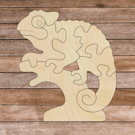 Montessori-Einlage aus Holz für Kinder - CHAMÄLEON | SENTOP