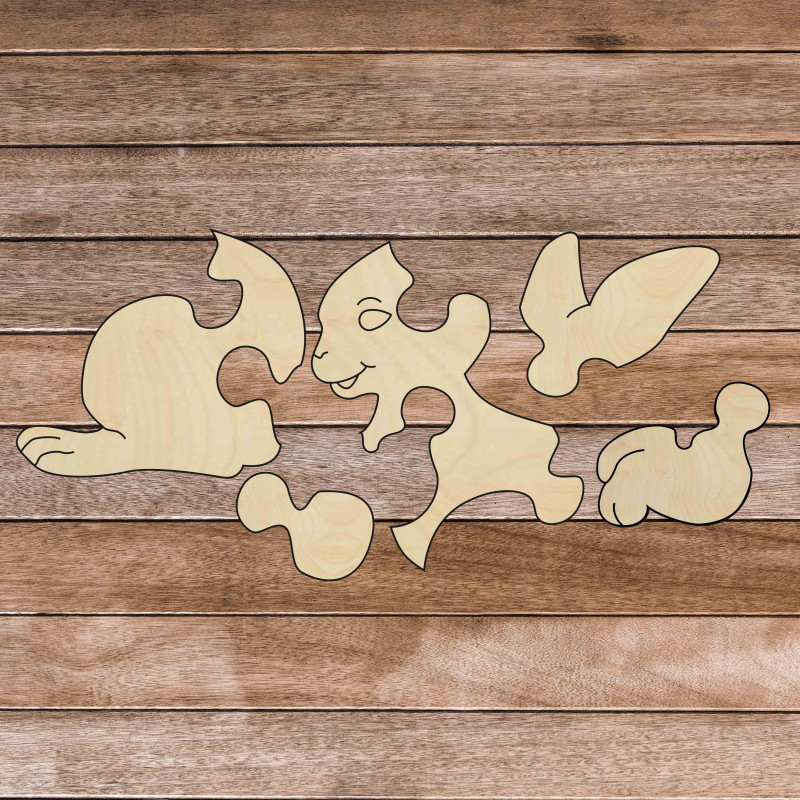 Montessori-Lernpuzzle aus Holz - Hase | SENTOP...