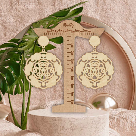 Natürlich Ohrhänger aus Holz AURORA - MONATY | SENTOP