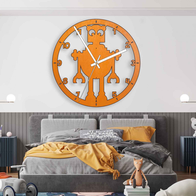 Wanduhr für Kinder Roboter - MELVAR