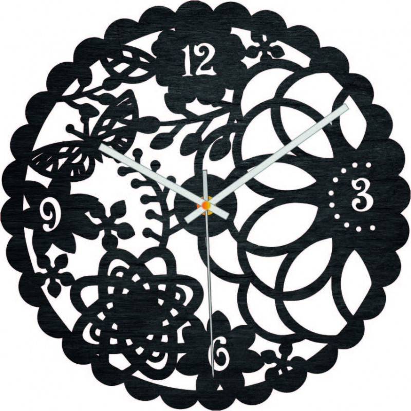 Holzwanduhr Schmetterlingswiese - FORSED