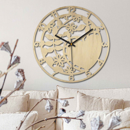 Wanduhr aus Holz natur - ORTORIK