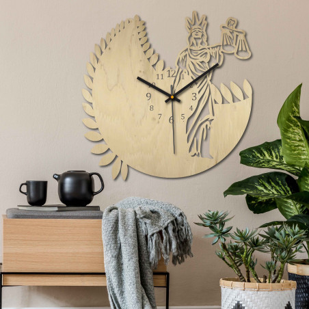 Uhr Tierkreiszeichen - Waage - sowohl schwarz und natürlich