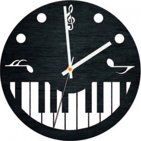 Wall Clock Noten und Klavier - HORTO