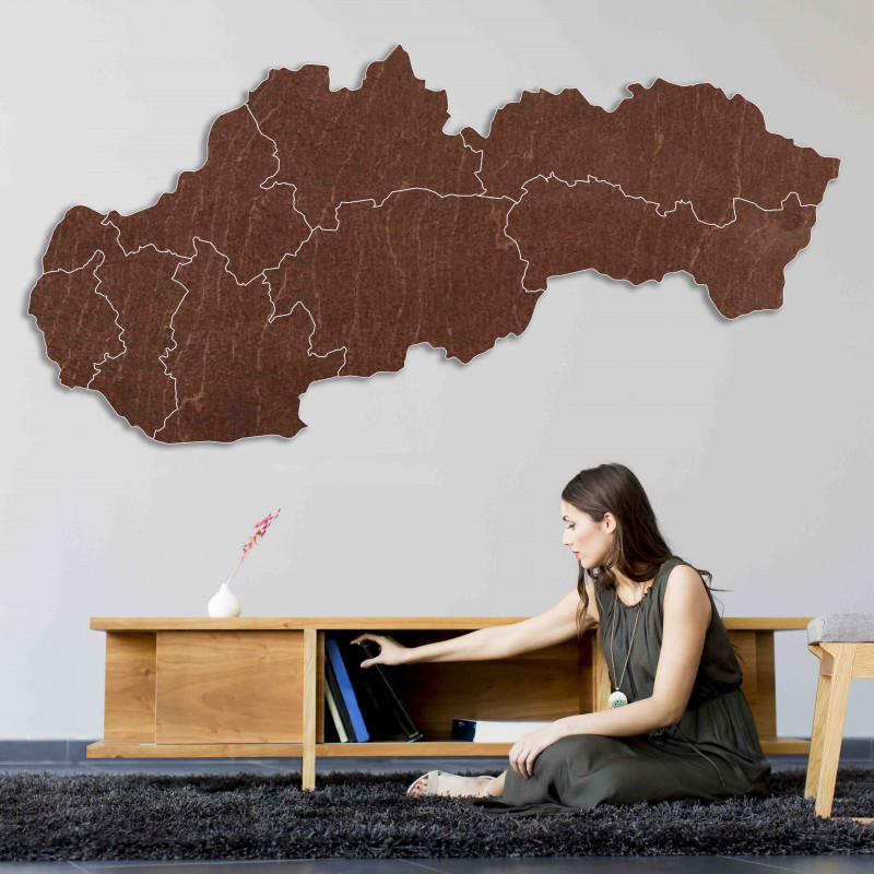 Holzwandkarte Slovakia - 8 Stück | SENTOP