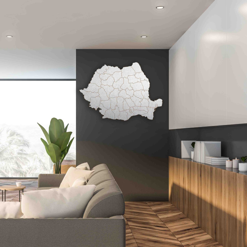 Wandkarte aus Holz Rumänien - ROMA