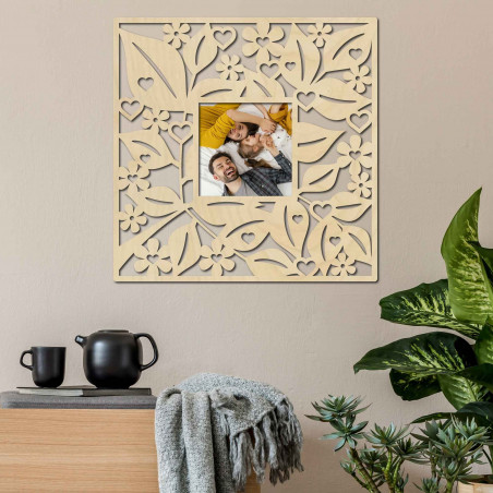 Bilderrahmen an einer Holzwand - bis 50 x 50 cm