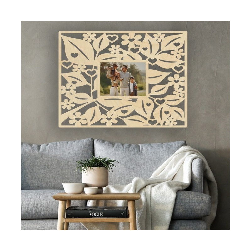 Holzfotorahmen für die Wand - Rechteck - bis zu...