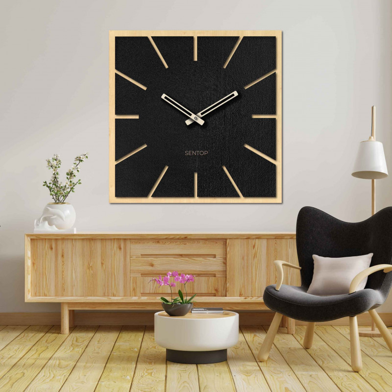 Holzwanduhr aus HDF AHORN - bis 50 x 50 cm |...