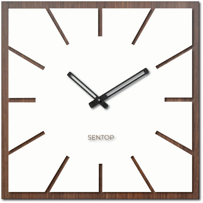 Holzwanduhr HDF Walnuss - bis 50 x 50 cm