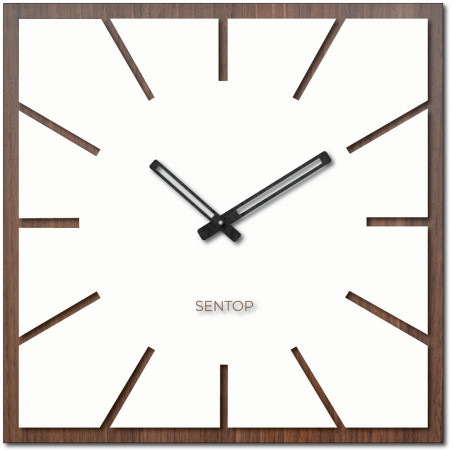 Holzwanduhr HDF Walnuss - bis 50 x 50 cm