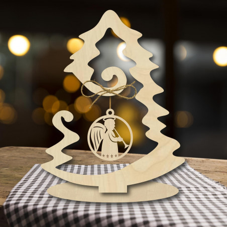 Weihnachtsbaum aus Holz aus Naturholz