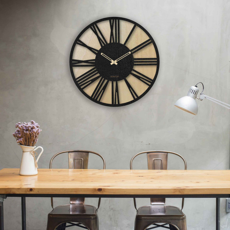 Holzwanduhr römische Ziffern - Sentop | HDFK029...