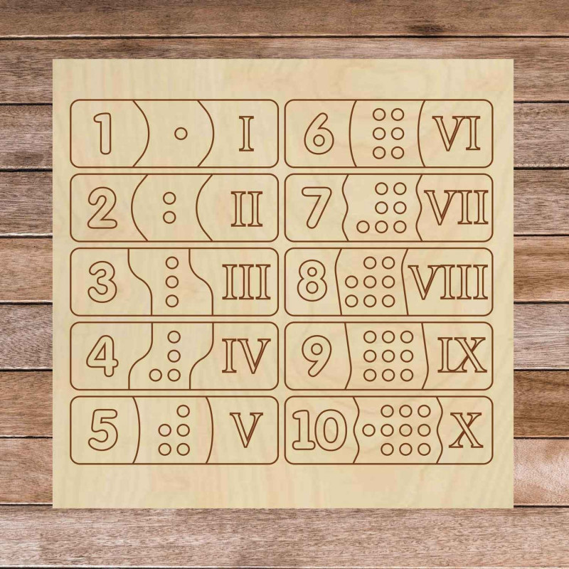 Kinderpuzzle aus Holz - Römische Ziffern 30...