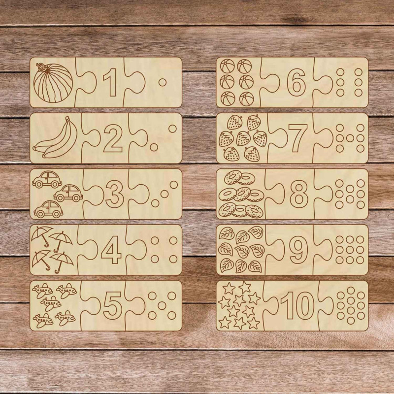 Kinder Holzpuzzle - Dreiteiliges Puzzle 30...