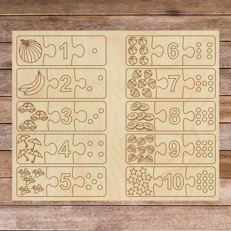 Kinder Holzpuzzle - Dreiteiliges Puzzle 30...