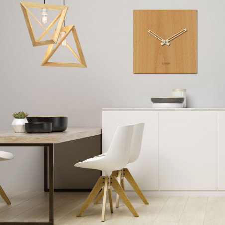 Minimalistische Wanduhr - Sentop quadratisch HDFK036 | hölzern