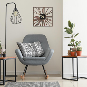 Wanduhr aus Holz | HDFK038 | Wenge-Nussbaum 2