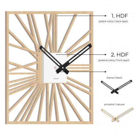 Wanduhr aus Holz - Sentop | HDFK038 | Ahorn