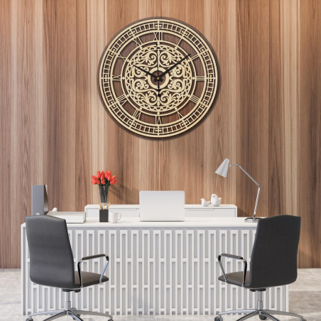 Elegante Wanduhr aus Holz - Sentop | PR0463 | doppellagig