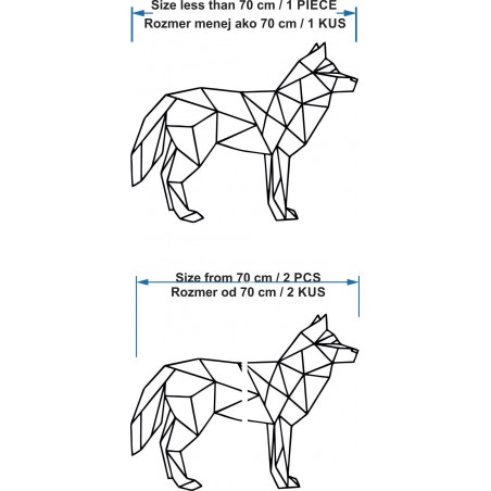 Geometrisches Wandbild Wolf - JAHRE