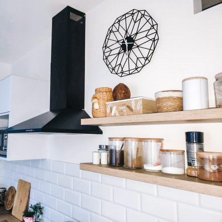 Sentop - MDF Wanduhr für Wohnzimmer HDKF017 und schwarz 40 cm