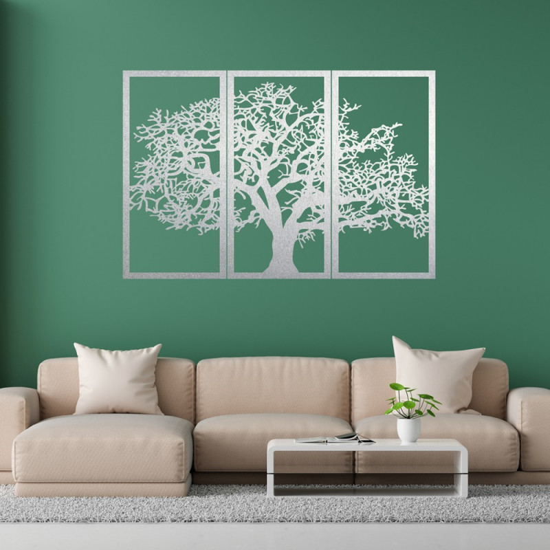 Wandkunst aus Holz, Baum des Lebens: 3er-Set