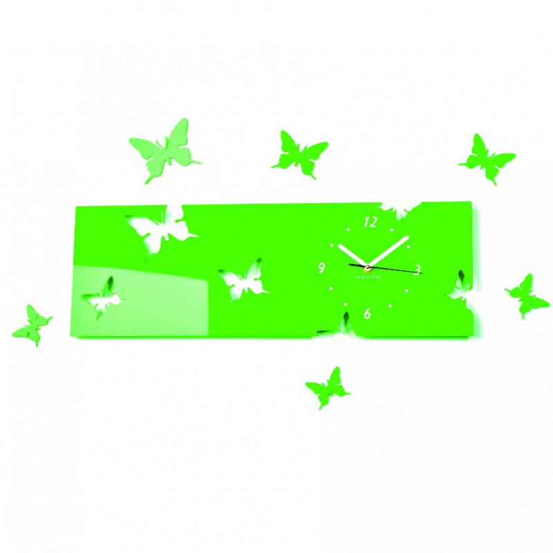 Moderne Wanduhr aus Plexiglas. Trends auf der Wanduhr als Geschenk. Clock X-momo. PMMA