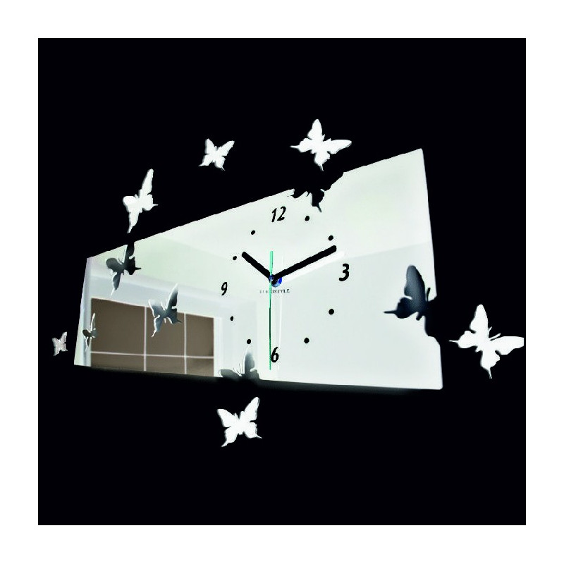 Moderne Wanduhr aus Plexiglas. Trends auf der Wanduhr als Geschenk. Clock X-momo. PMMA